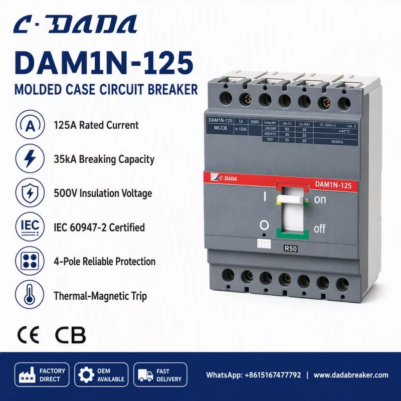 Sub-tarqatish yaxlitligini ta'minlash: C·DADA DAM1N-125 MCCB yechimi