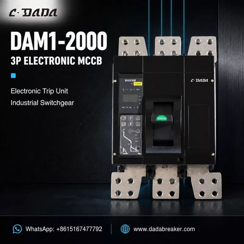 Sanoat kommutatorlari uchun DAM1-2000 3P elektron MCCB | C ·DADA elektr